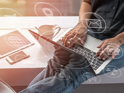 Email campaign builder and communication dashboard.