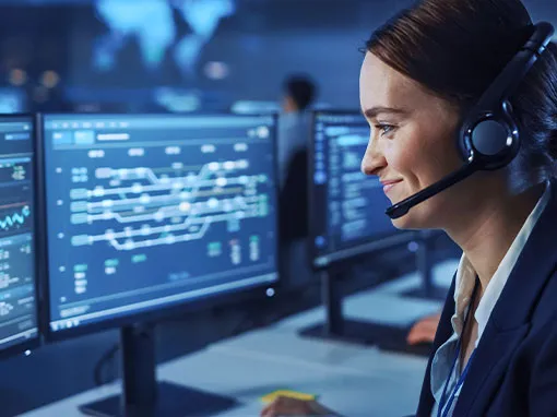 CRM interface with contact profiles and interaction history.
